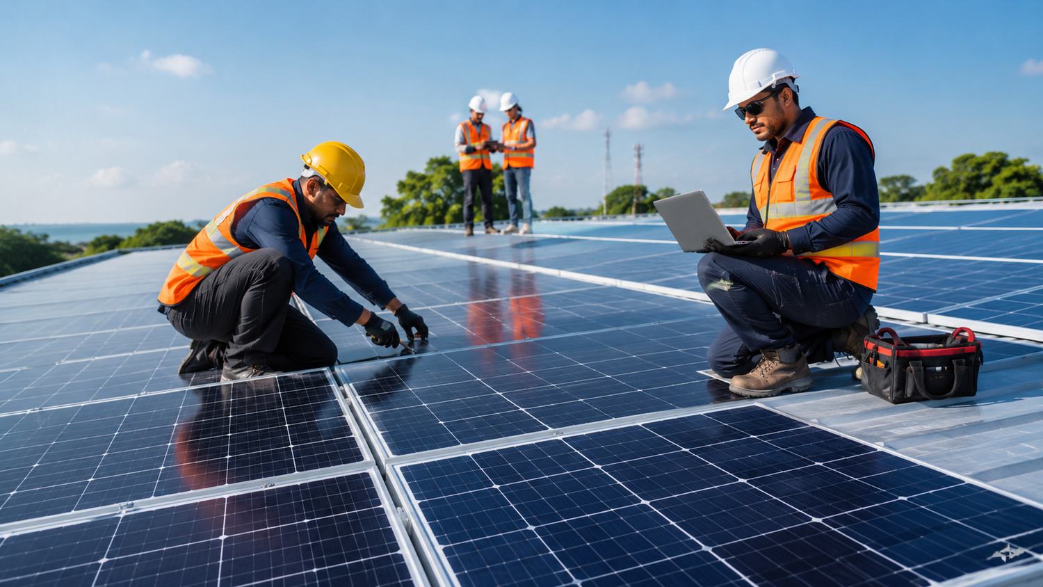 Rooftop solar panel inspection